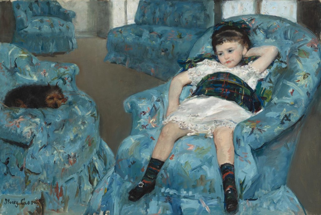 Mary Cassatt (American, 1844 - 1926 ), Little Girl in a Blue Armchair, 1878, oil on canvas, Collection of Mr. and Mrs. Paul Mellon